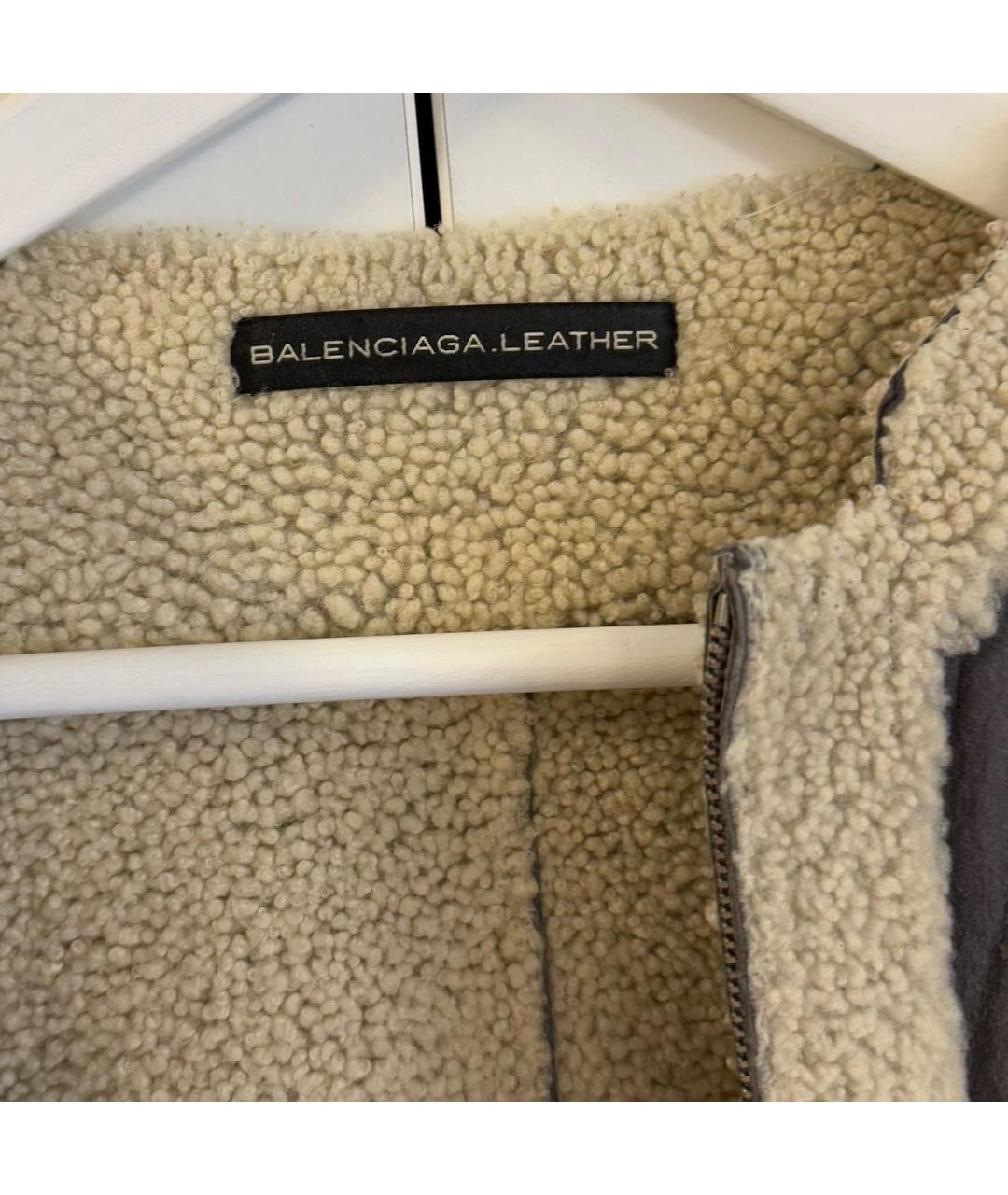 BALENCIAGA Серая замшевая дубленка, фото 3