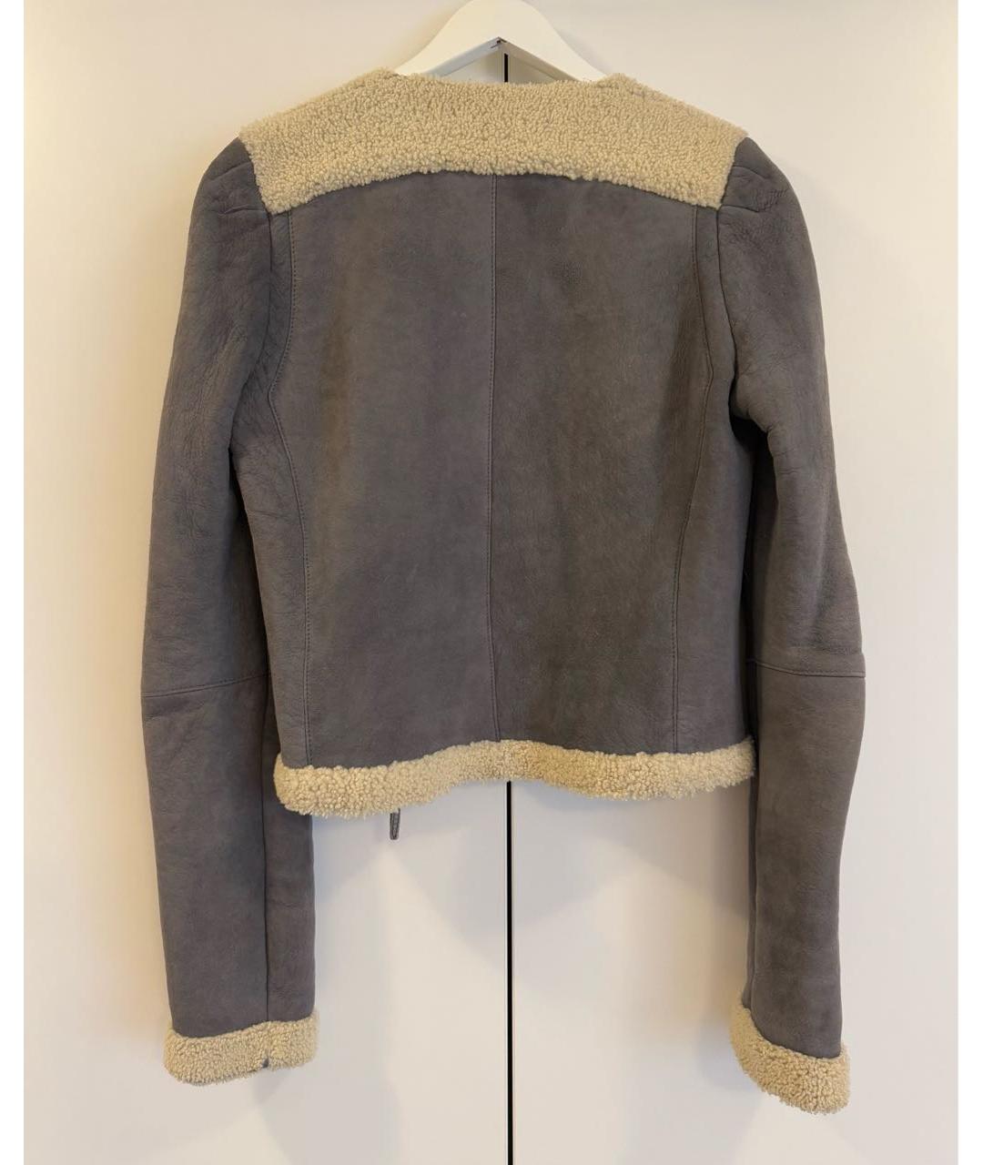 BALENCIAGA Серая замшевая дубленка, фото 2