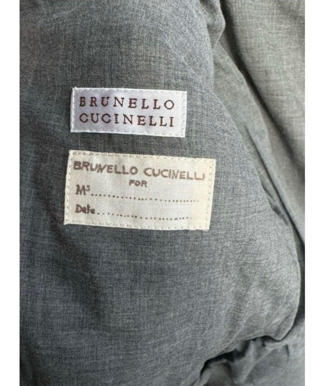 BRUNELLO CUCINELLI Коричневая полиэстеровая куртка, фото 6