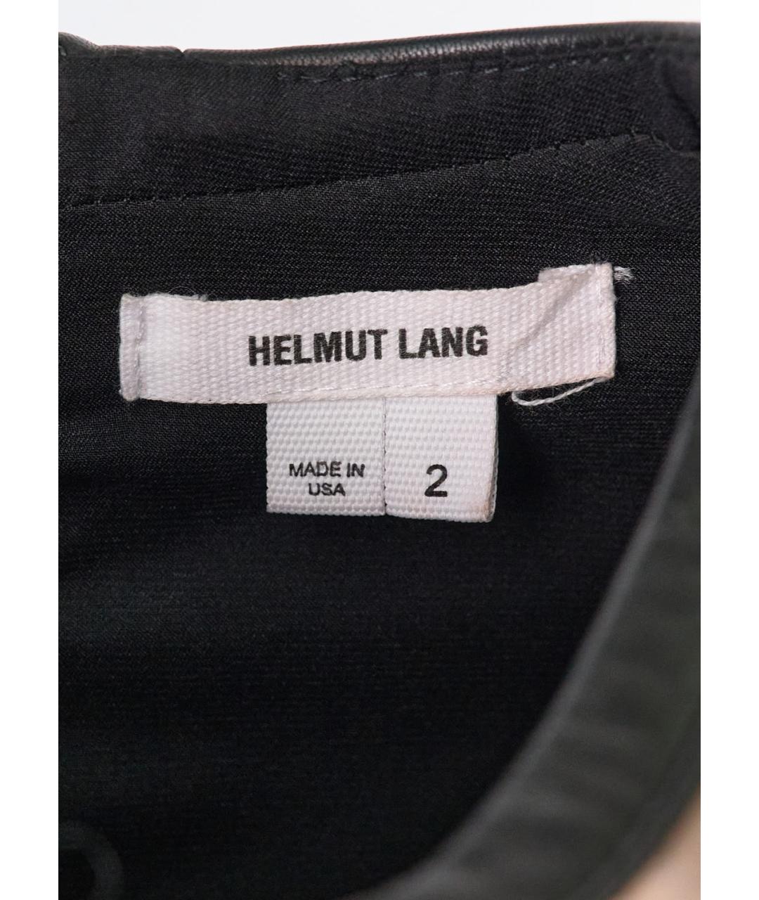 HELMUT LANG Черное полиэстеровое повседневное платье, фото 3