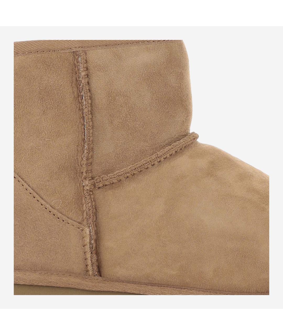 UGG AUSTRALIA Бежевые кожаные высокие ботинки, фото 4