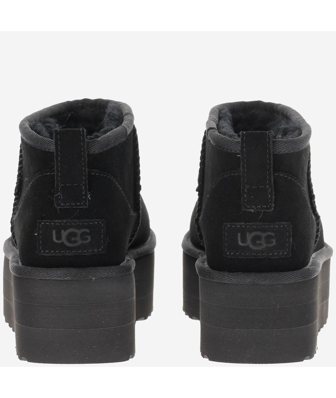 UGG AUSTRALIA Черные кожаные ботинки, фото 4