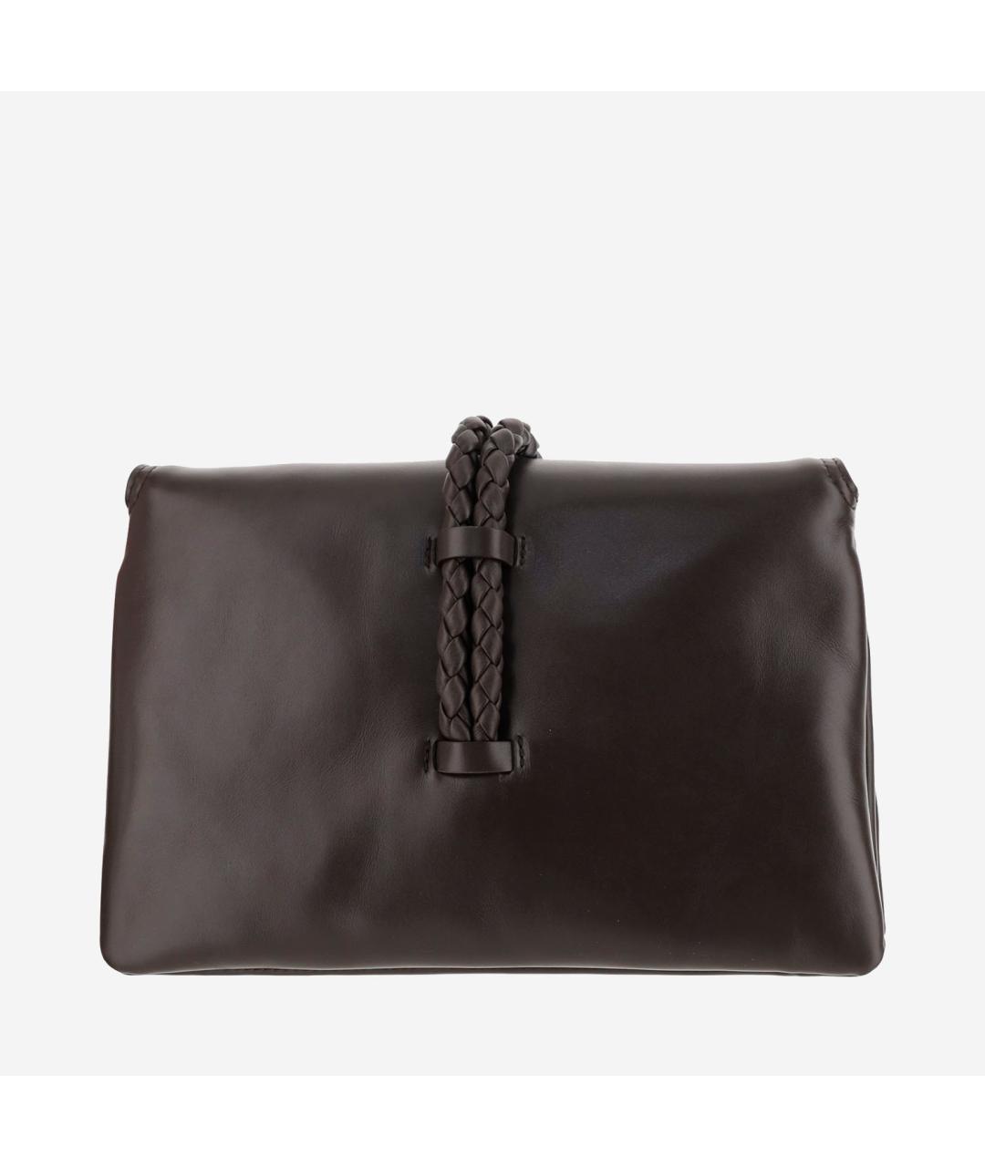 BOTTEGA VENETA Коричневая кожаная сумка через плечо, фото 3