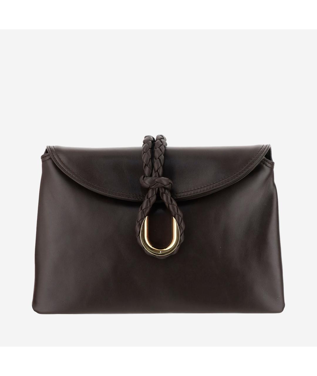 BOTTEGA VENETA Коричневая кожаная сумка через плечо, фото 6