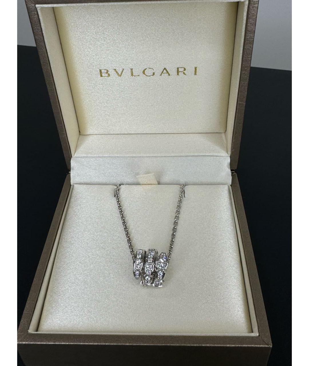 BVLGARI Серебряная подвеска из белого золота, фото 3