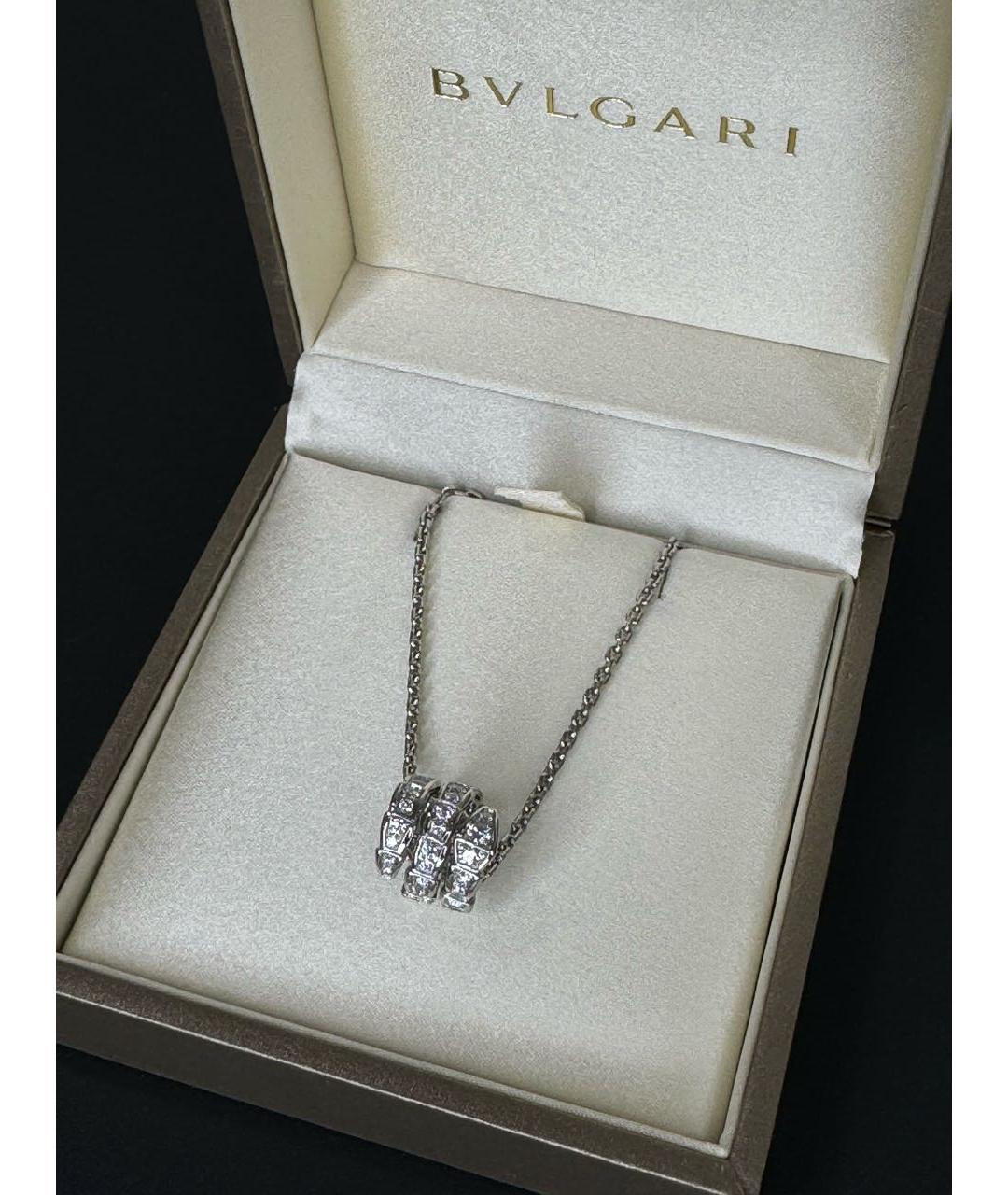 BVLGARI Серебряная подвеска из белого золота, фото 2