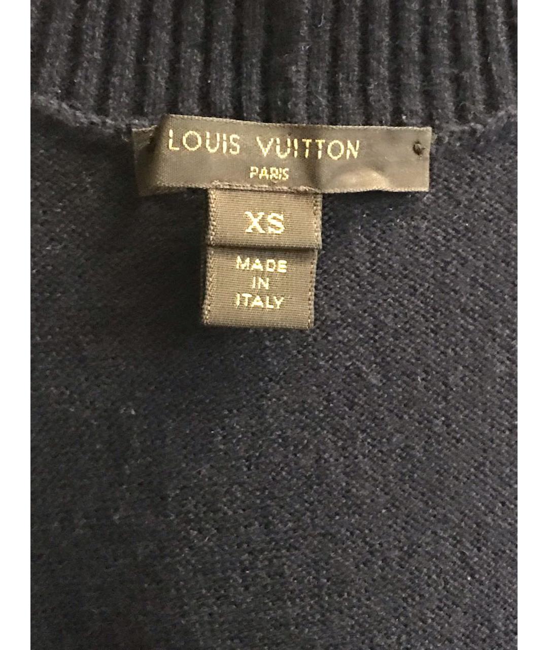 LOUIS VUITTON Темно-синий кашемировый джемпер / свитер, фото 6