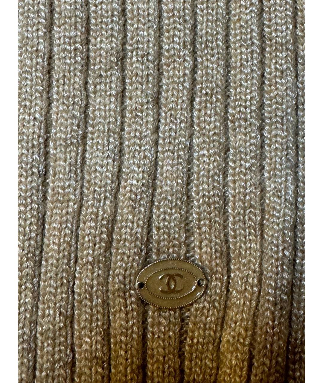 CHANEL Бежевая шерстяная юбка мини, фото 6