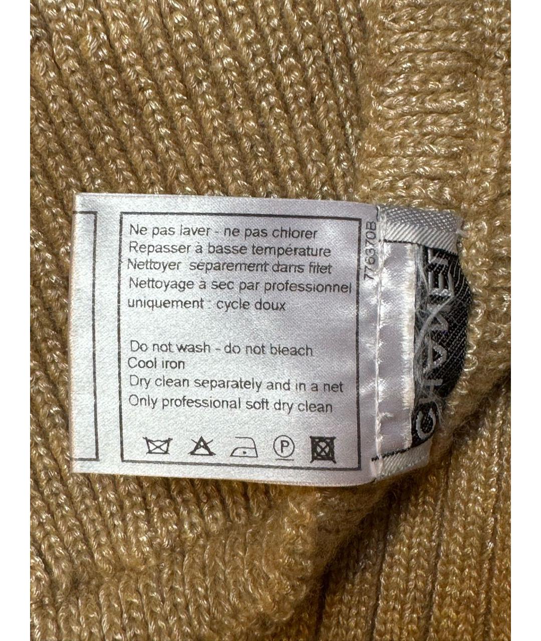 CHANEL Бежевая шерстяная юбка мини, фото 4