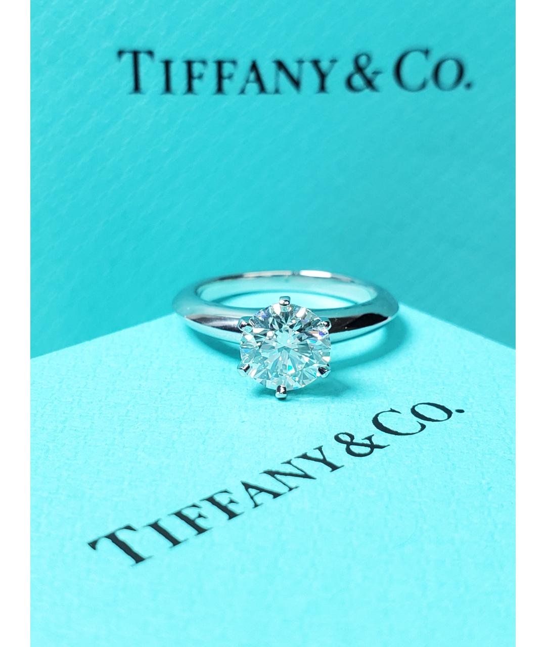 TIFFANY&CO Серебряное платиновое кольцо, фото 5