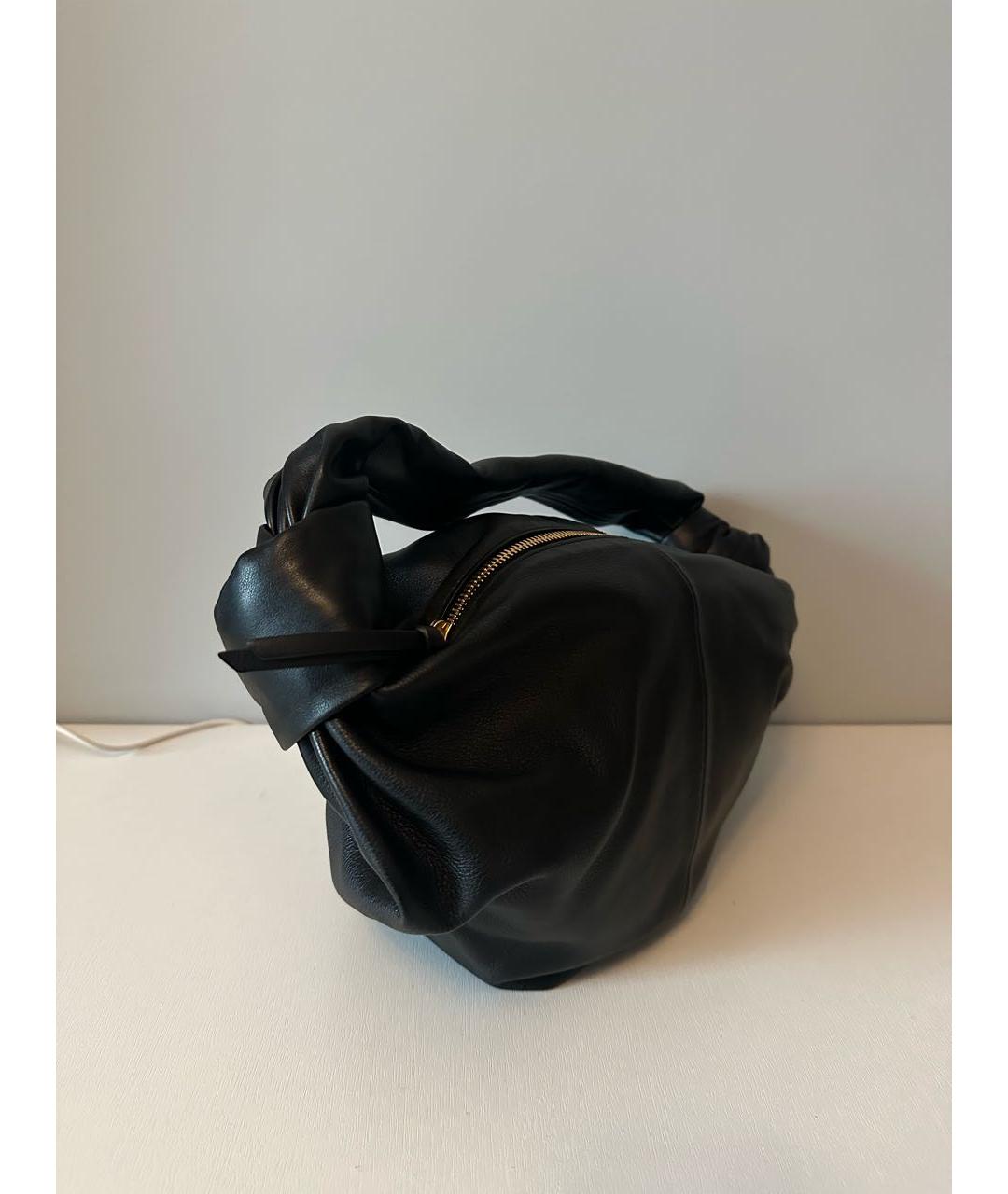 BOTTEGA VENETA Черная кожаная сумка с короткими ручками, фото 2