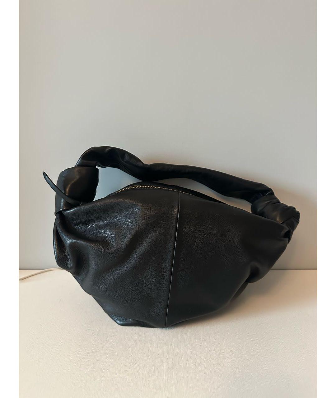 BOTTEGA VENETA Черная кожаная сумка с короткими ручками, фото 5