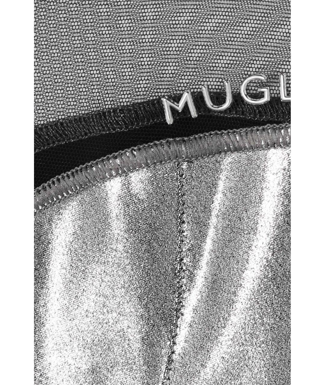 MUGLER Серебряные полиамидовые леггинсы и велосипедки, фото 7