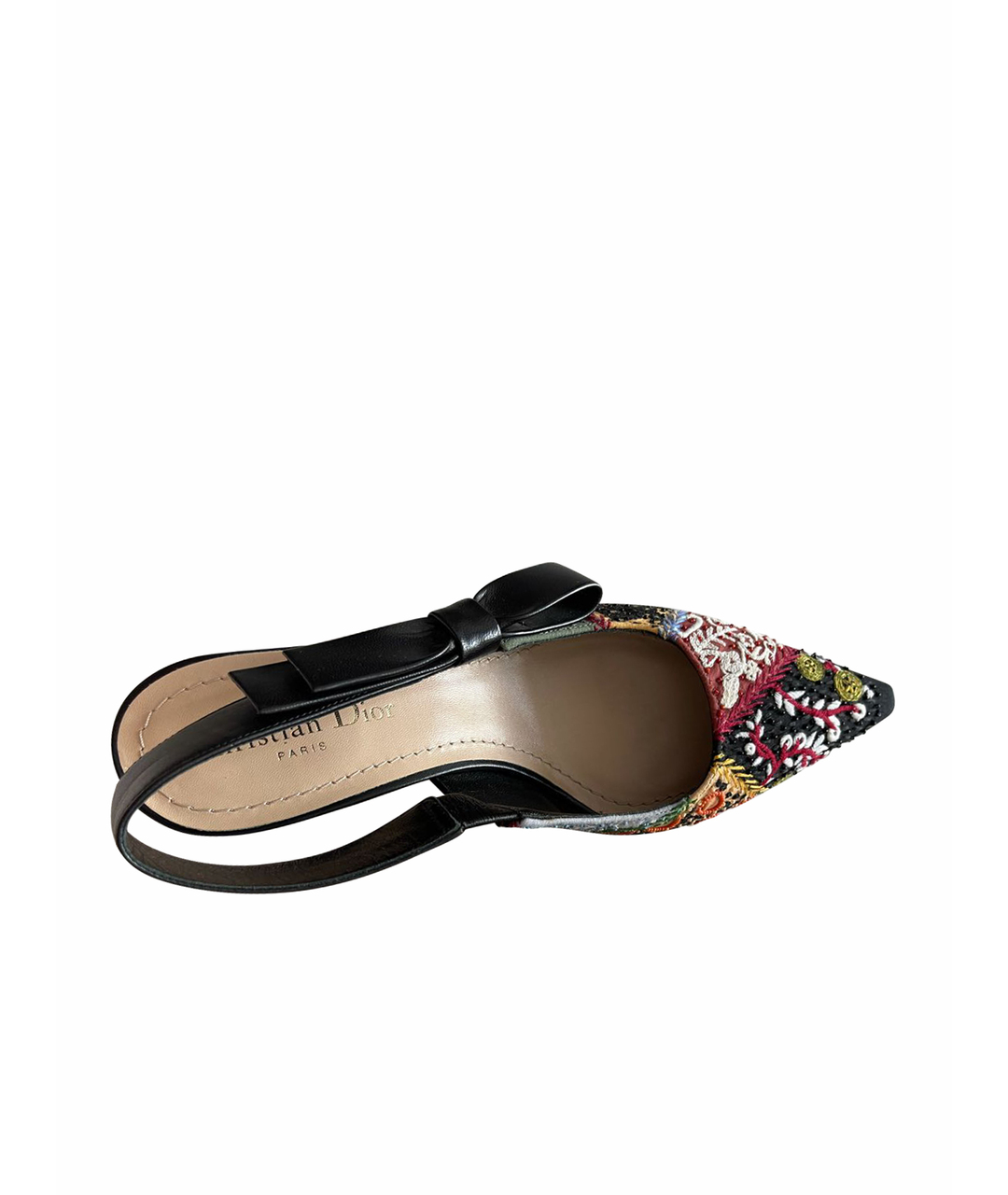 CHRISTIAN DIOR Мульти текстильные туфли, фото 1