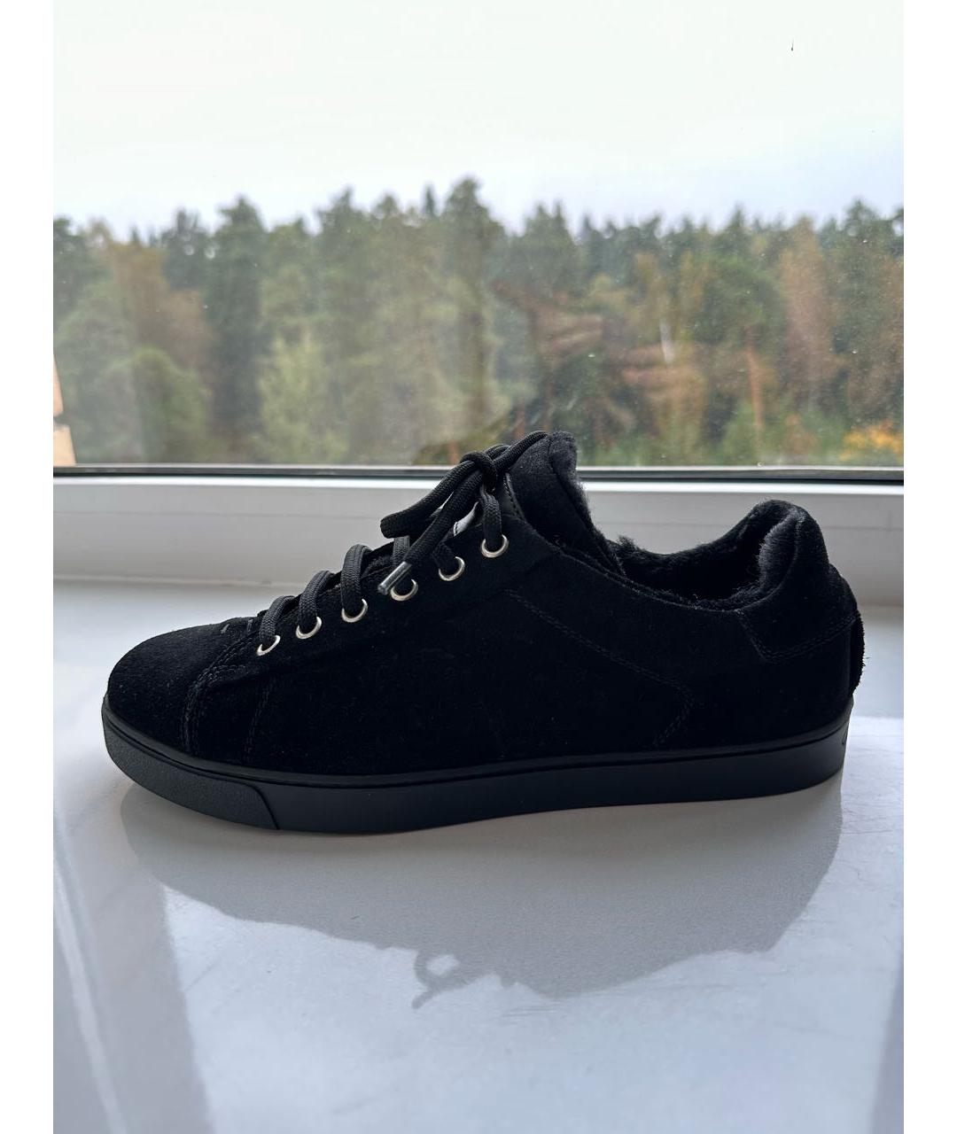 GIANVITO ROSSI Черные замшевые кеды, фото 9