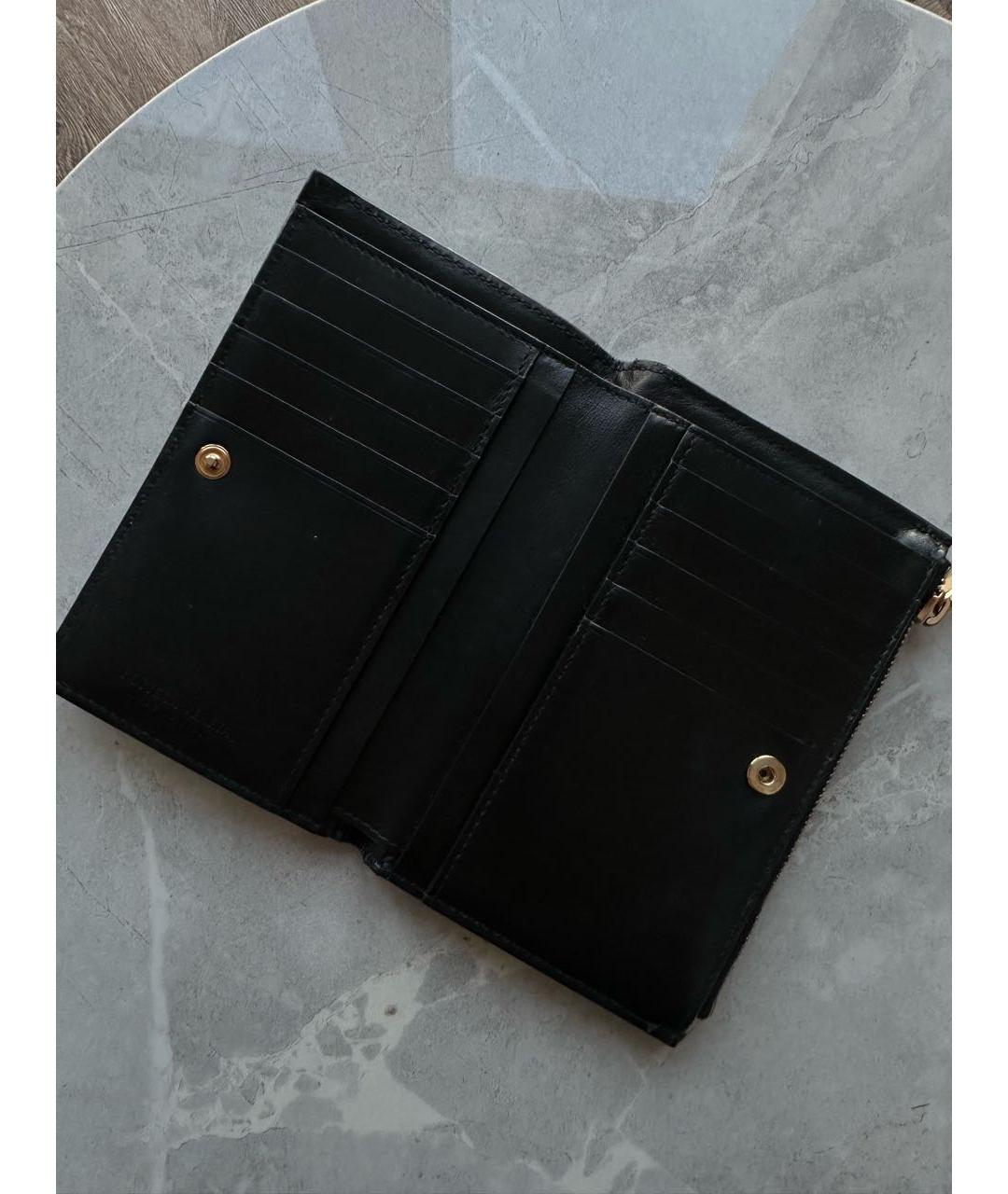 BOTTEGA VENETA Черный кожаный кошелек, фото 2