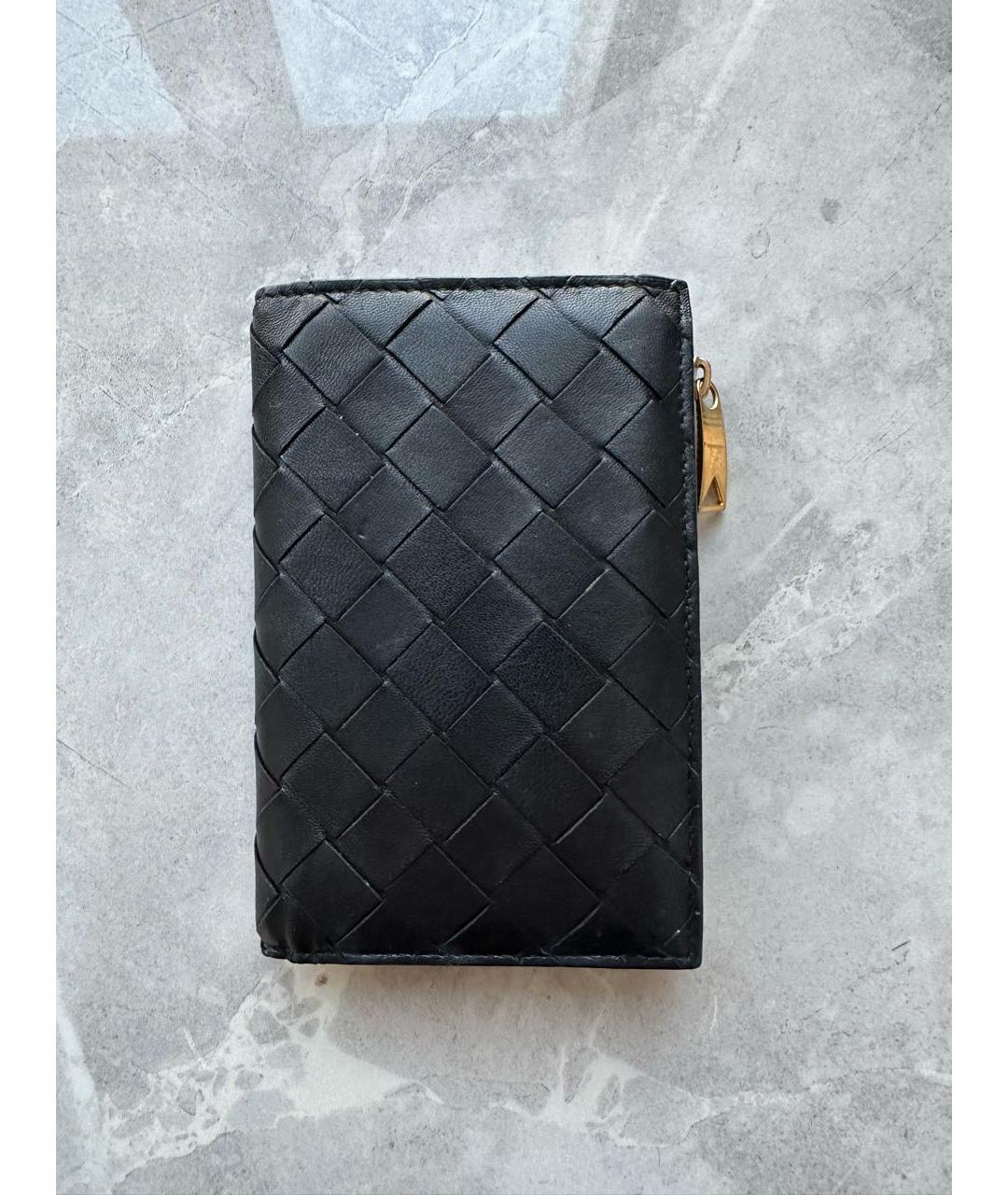 BOTTEGA VENETA Черный кожаный кошелек, фото 5