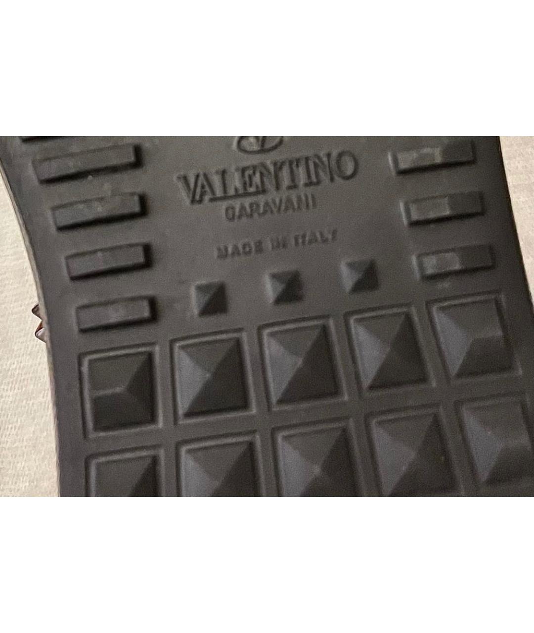 VALENTINO Черные кожаные кроссовки, фото 8