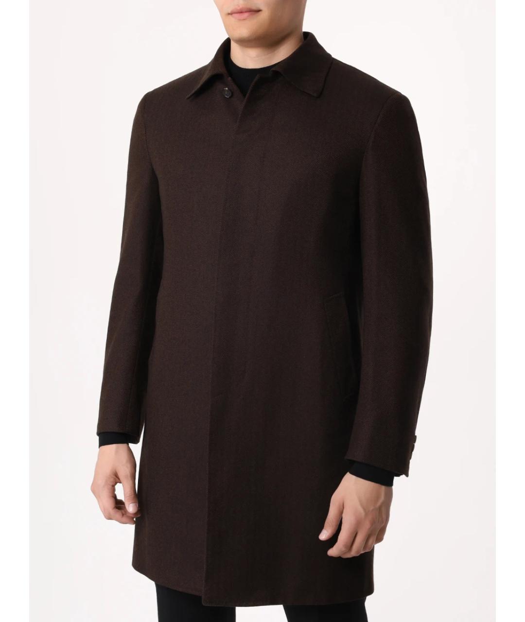 BRIONI Коричневое пальто, фото 4