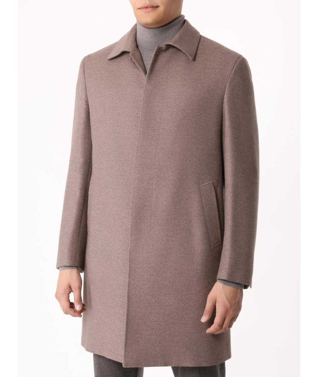 BRIONI Коричневое шерстяное пальто, фото 3