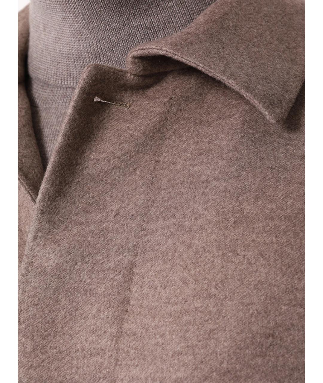 BRIONI Коричневое шерстяное пальто, фото 4