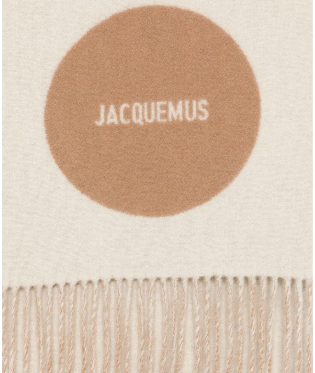 JACQUEMUS Бежевый шарф, фото 2