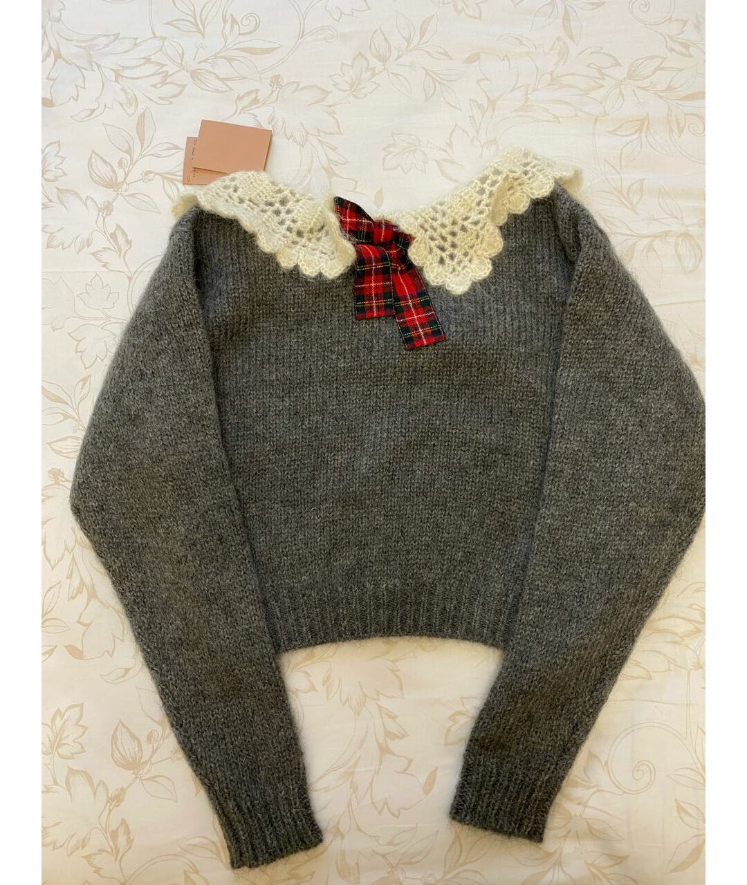 MIU MIU Серый шерстяной джемпер / свитер, фото 5