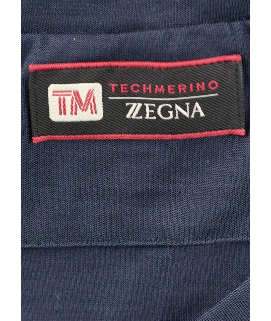 ERMENEGILDO ZEGNA Темно-синяя футболка, фото 3