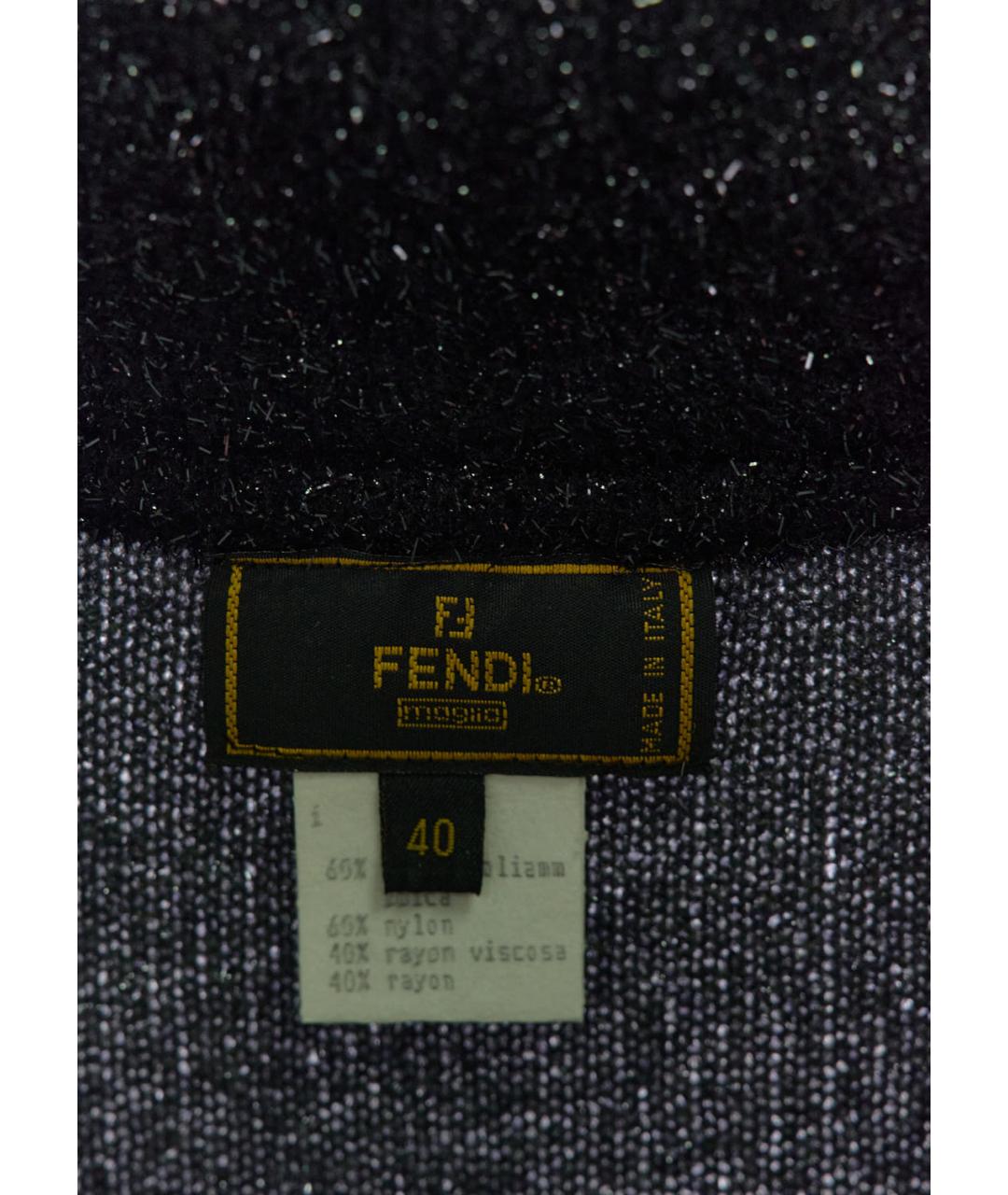 FENDI Серое полиамидовое повседневное платье, фото 2