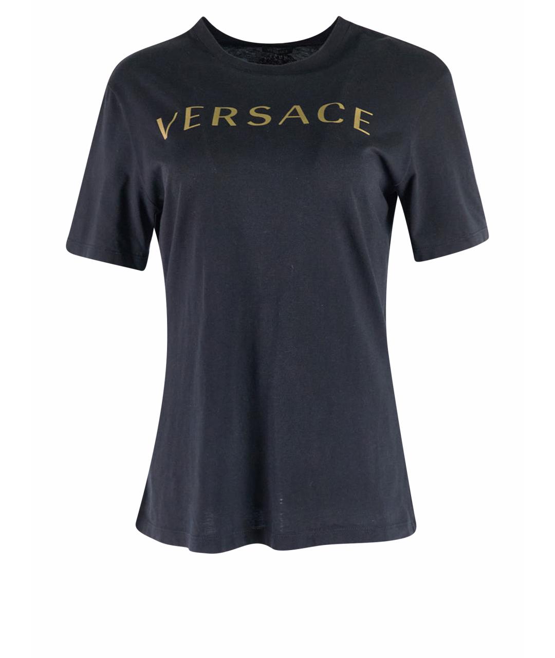 VERSACE Черная хлопковая футболка, фото 1