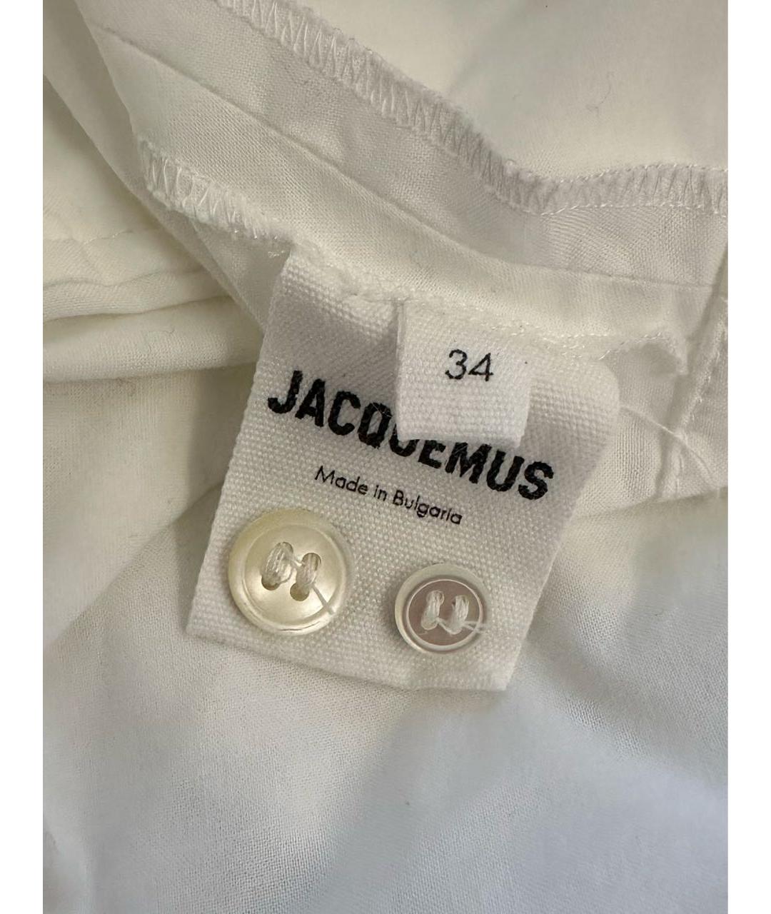 JACQUEMUS Белое хлопковое платье, фото 8