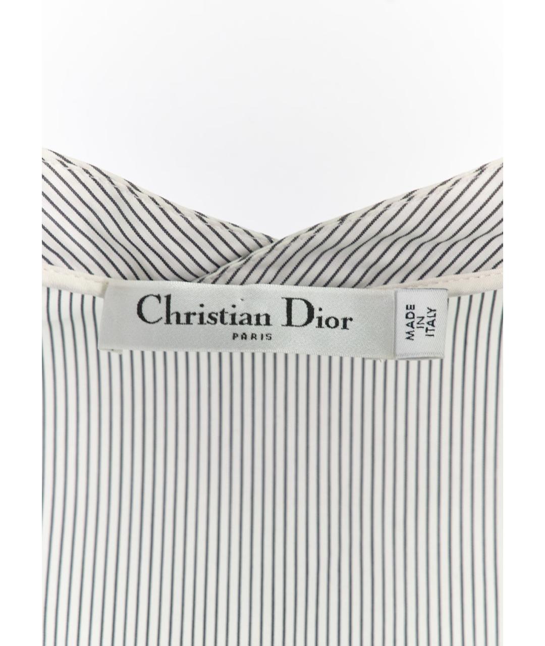 CHRISTIAN DIOR Серое хлопковое повседневное платье, фото 3