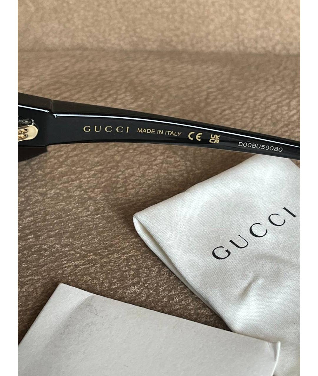 GUCCI Черные пластиковые солнцезащитные очки, фото 6