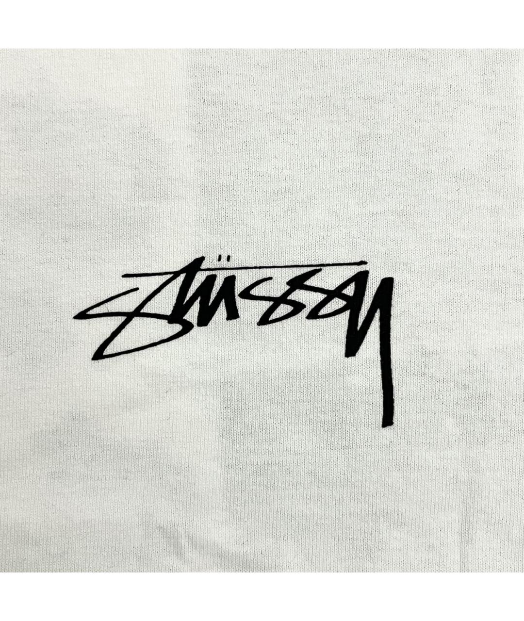 STUSSY Белая хлопковая футболка, фото 4