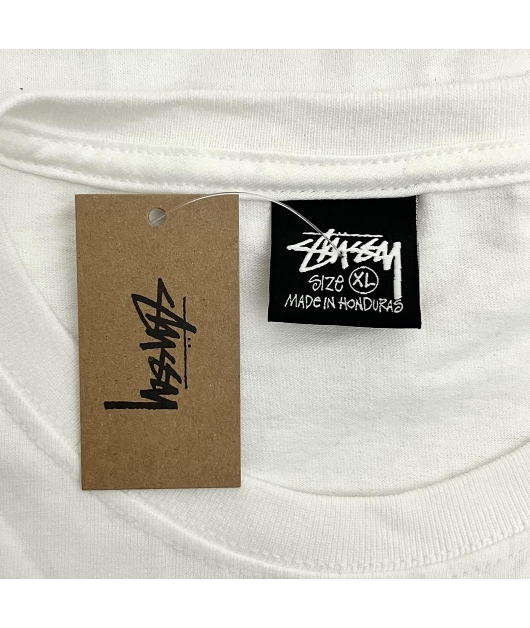 STUSSY Белая хлопковая футболка, фото 5