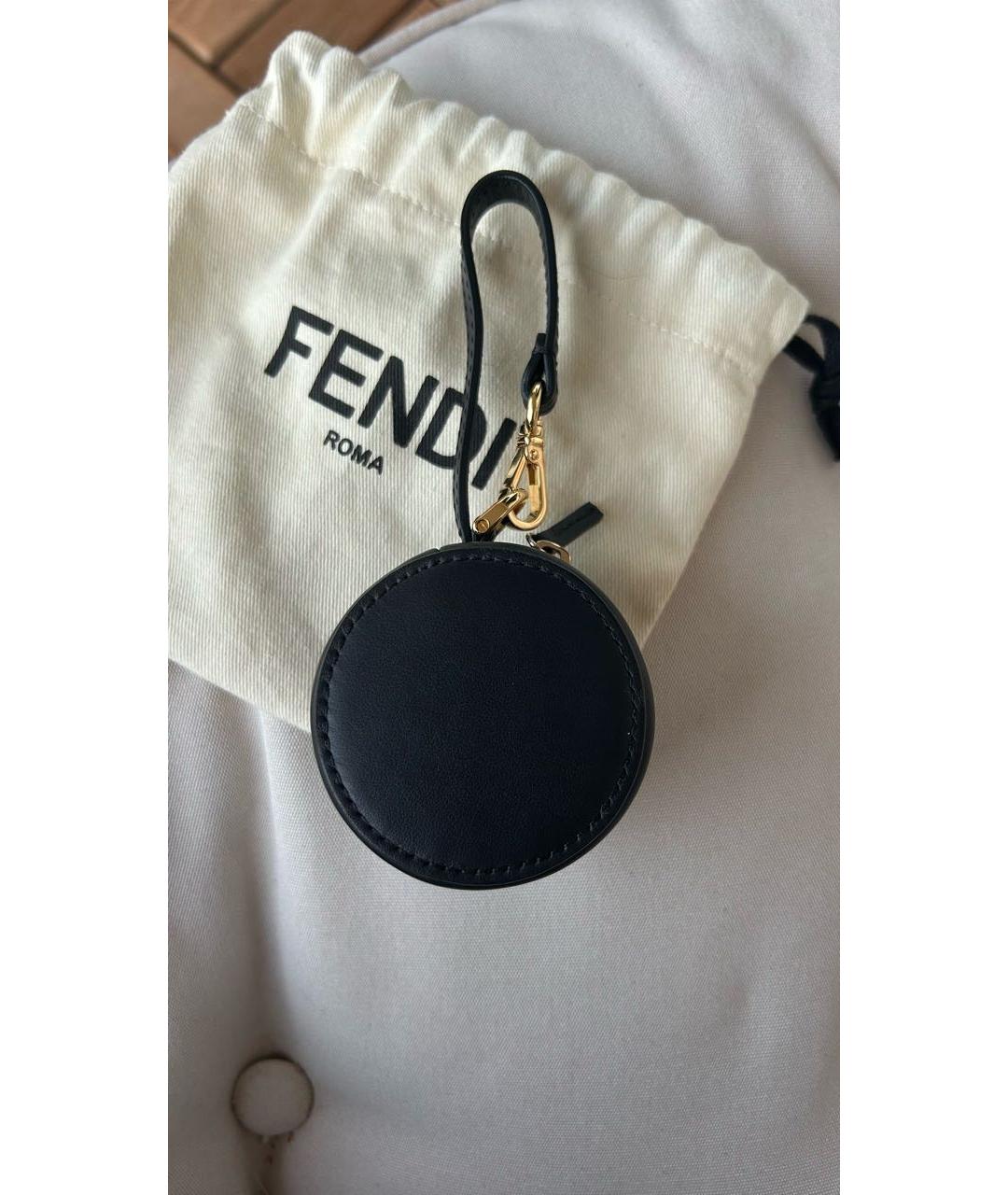 FENDI Черный брелок, фото 4