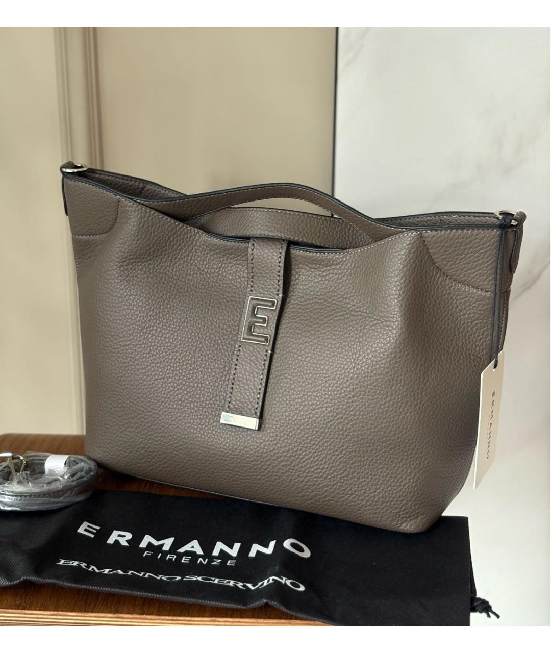 ERMANNO SCERVINO Бежевая сумка тоут из искусственной кожи, фото 2