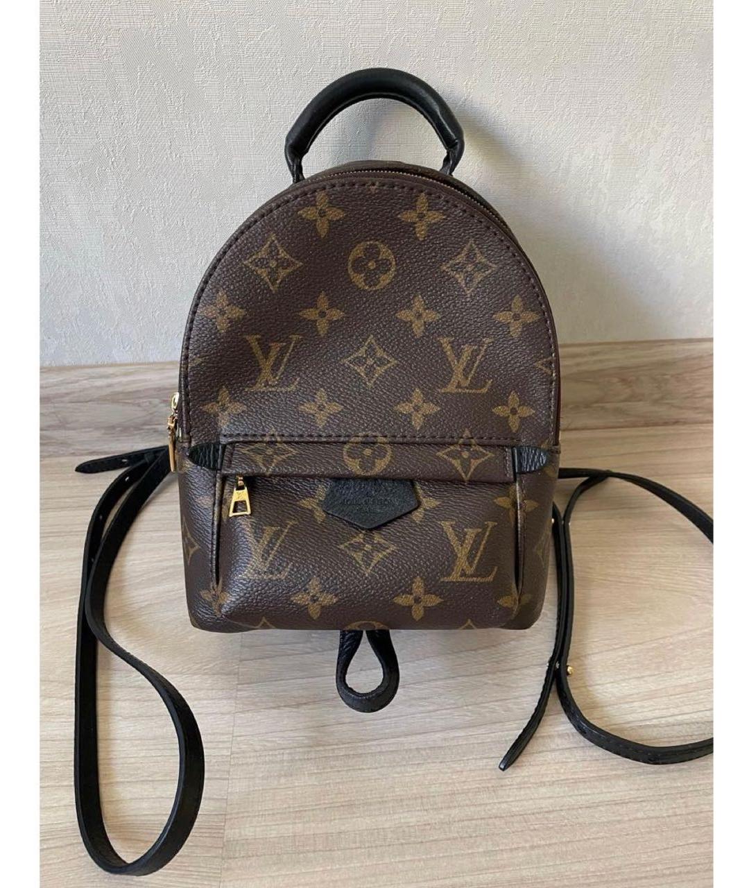 LOUIS VUITTON Коричневый кожаный рюкзак, фото 8