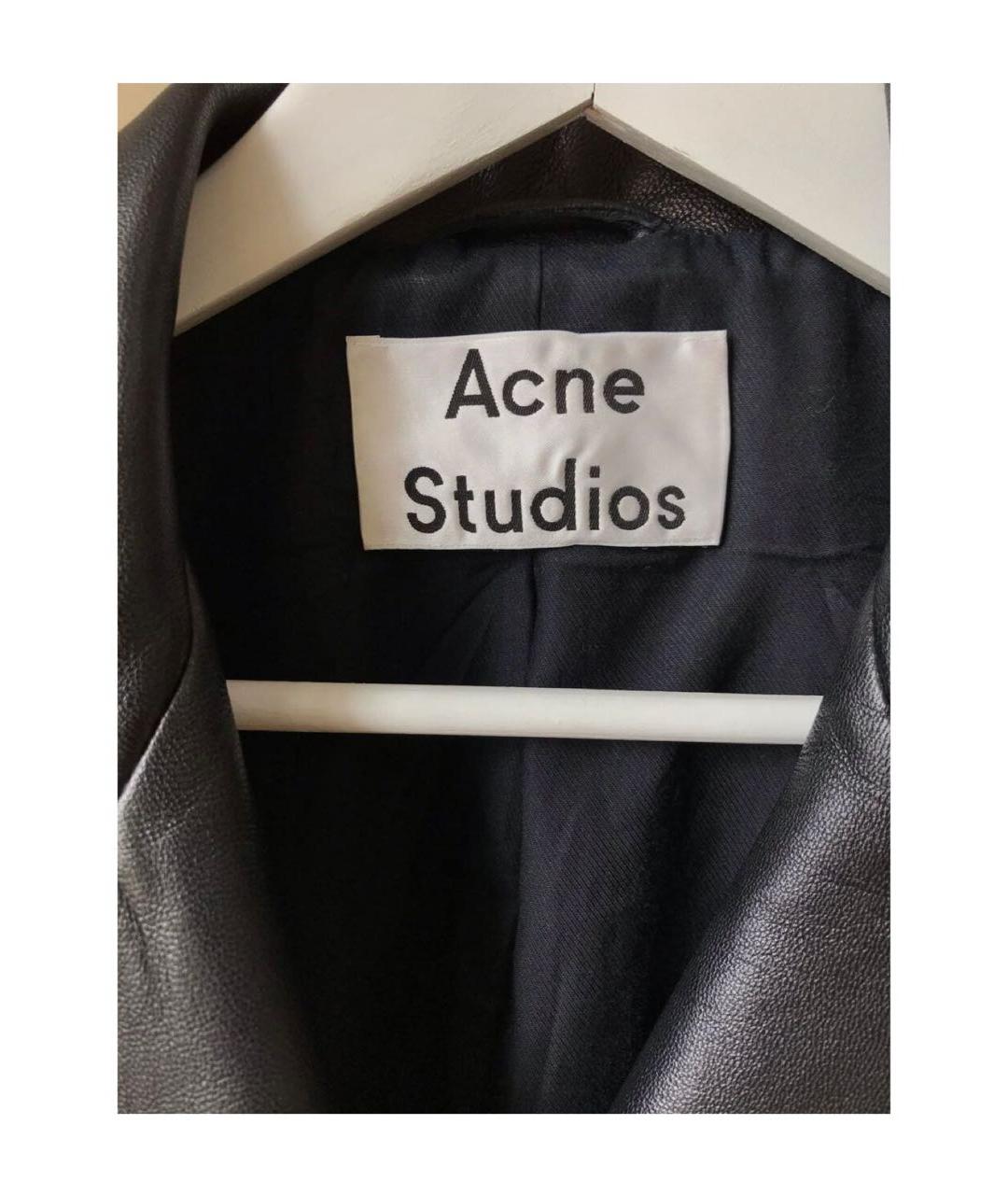 ACNE STUDIOS Черная кожаная куртка, фото 4