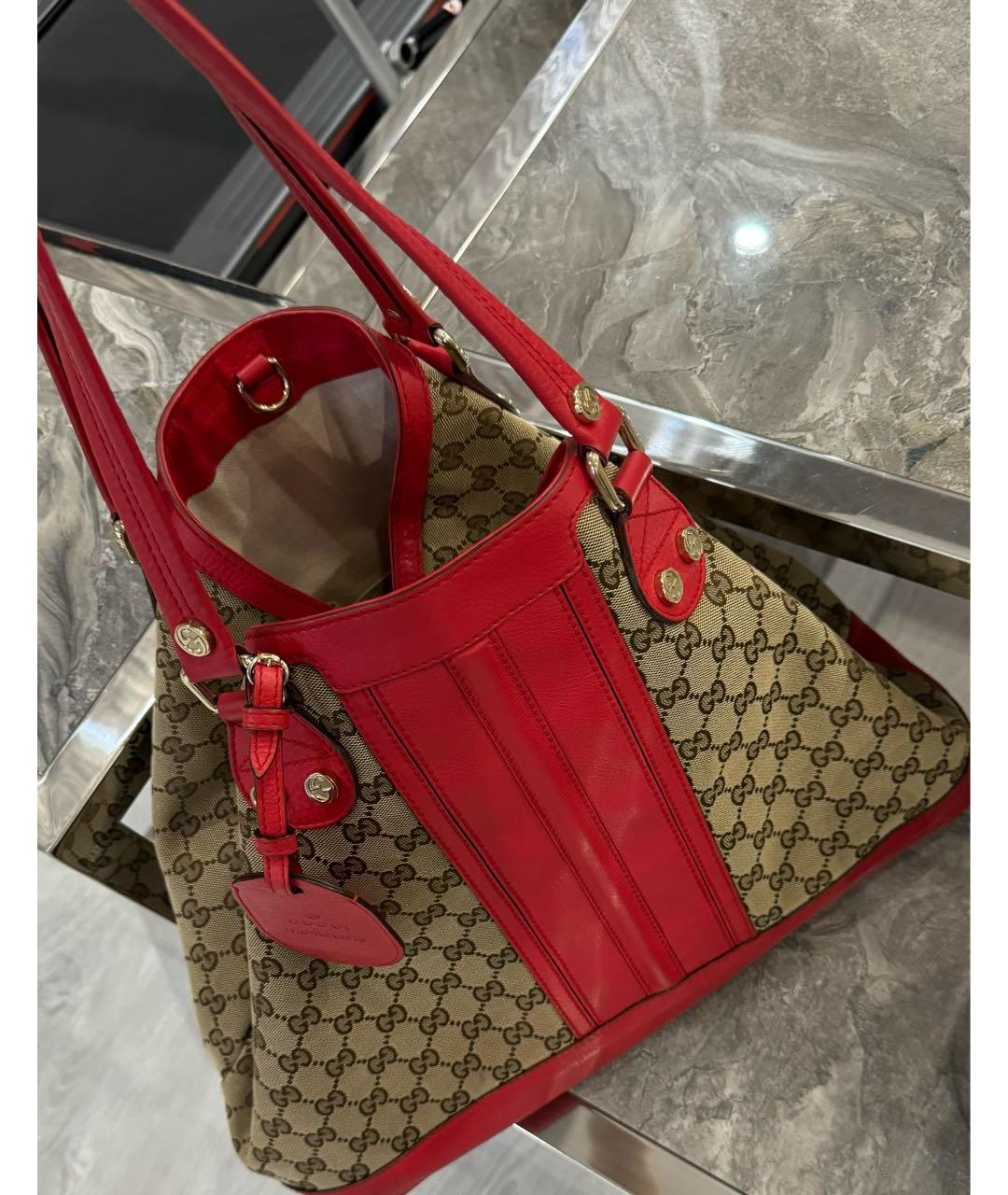 GUCCI Кожаная сумка тоут, фото 7