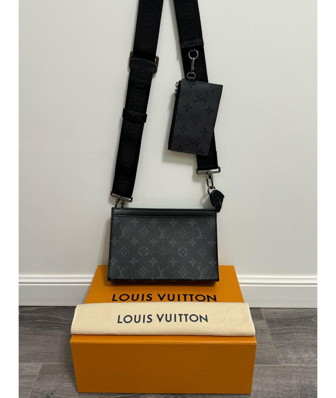 LOUIS VUITTON Черная сумка на плечо, фото 9