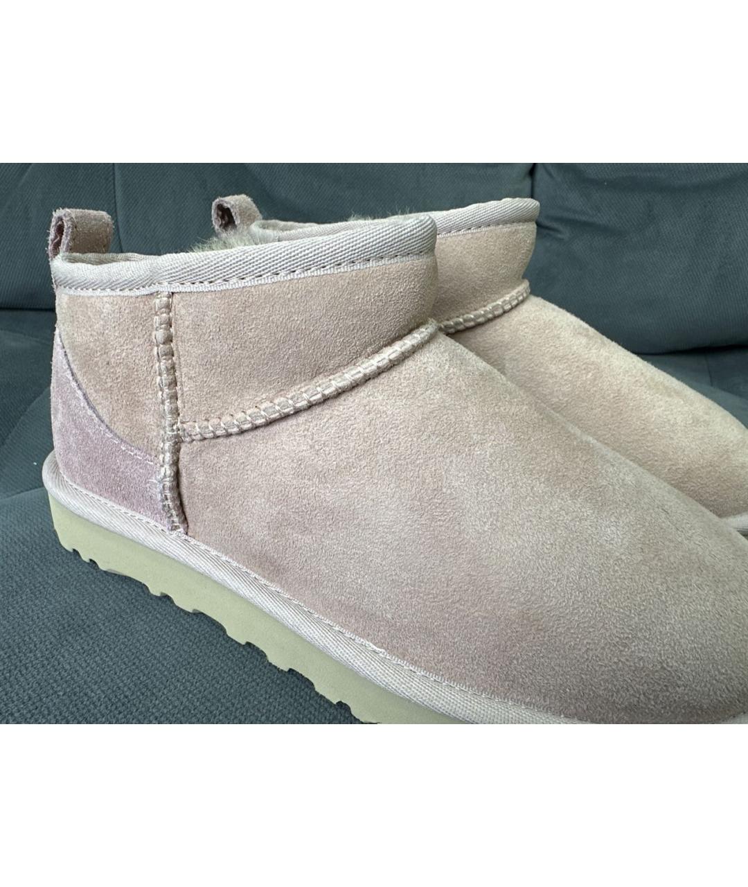 UGG AUSTRALIA Розовые нубуковые ботинки, фото 6