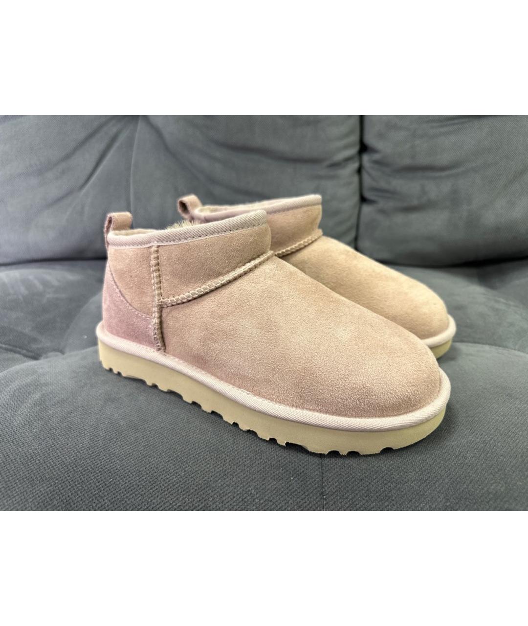 UGG AUSTRALIA Розовые нубуковые ботинки, фото 4