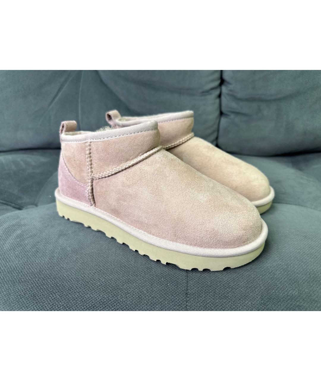 UGG AUSTRALIA Розовые нубуковые ботинки, фото 5