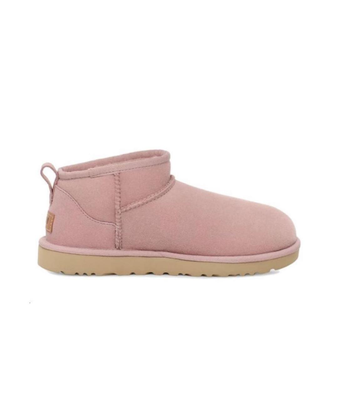 UGG AUSTRALIA Розовые нубуковые ботинки, фото 1