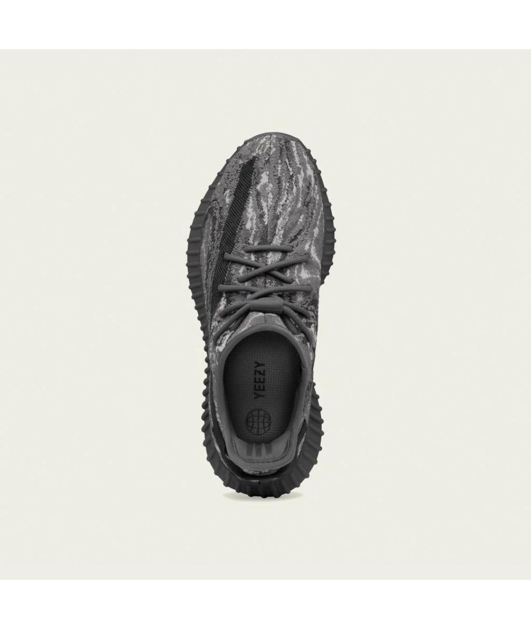 ADIDAS YEEZY Антрацитовые текстильные кроссовки, фото 2