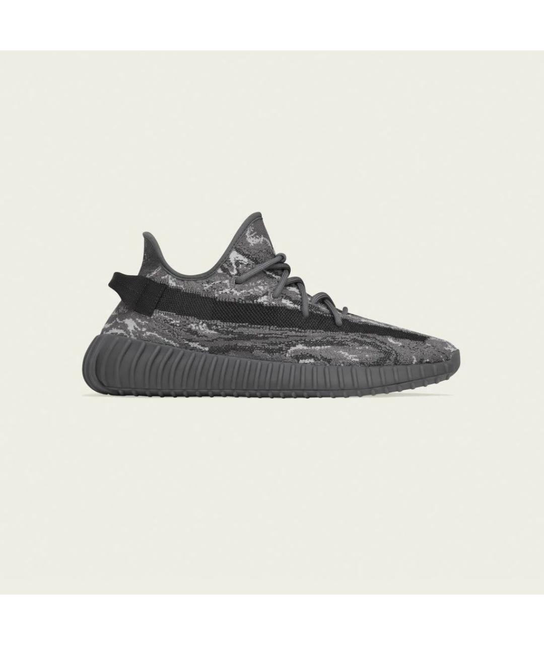 ADIDAS YEEZY Антрацитовые текстильные кроссовки, фото 5