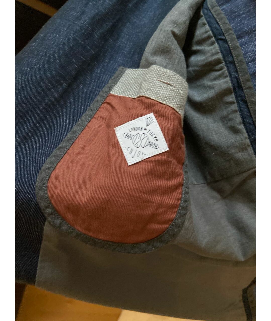 PAUL SMITH Темно-синий льняной пиджак, фото 6