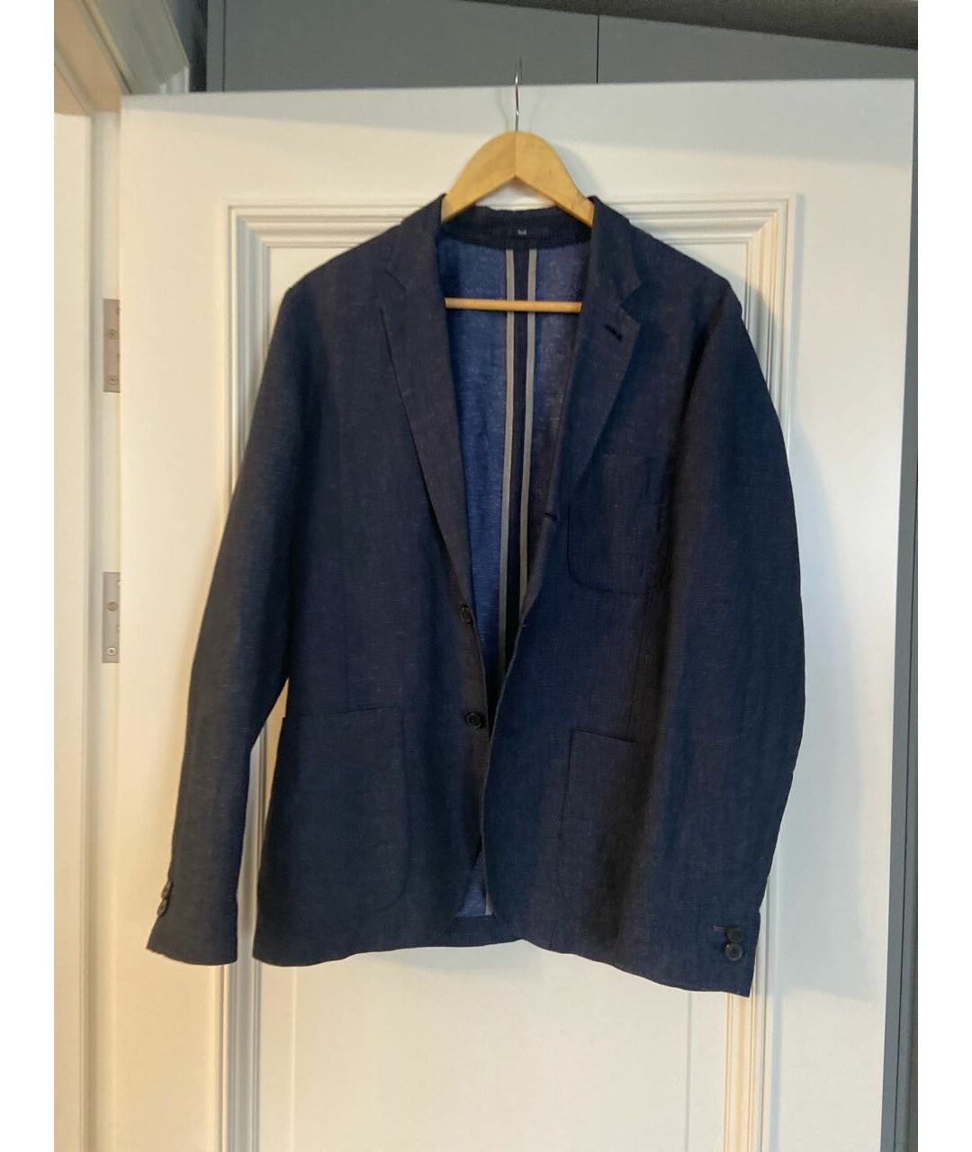 PAUL SMITH Темно-синий льняной пиджак, фото 8