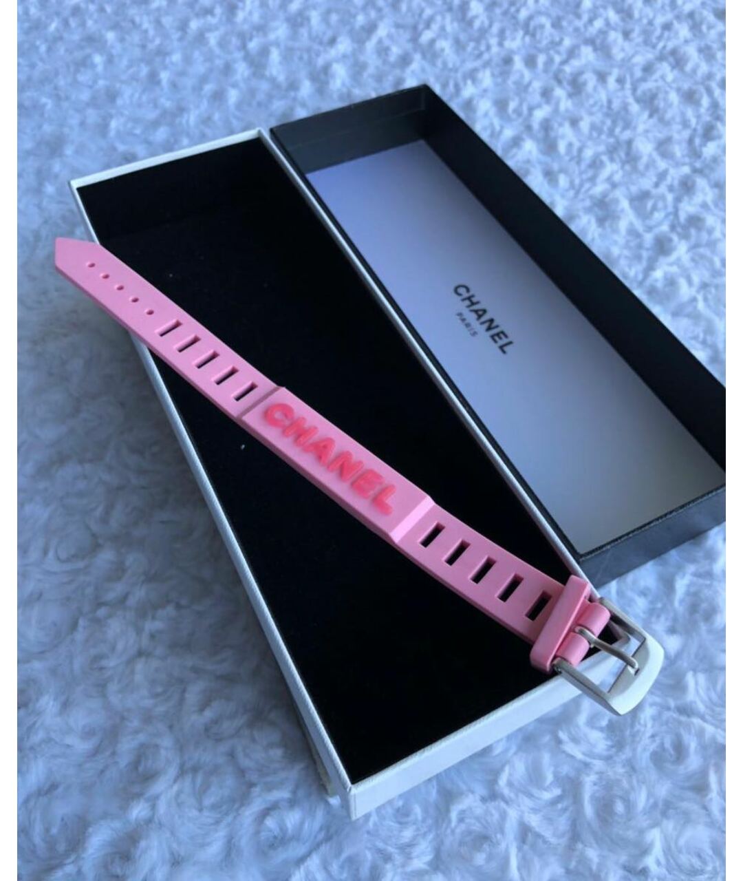 CHANEL PRE-OWNED Розовый пластиковый браслет, фото 3